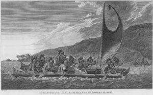 ハワイ諸島の双頭カヌー